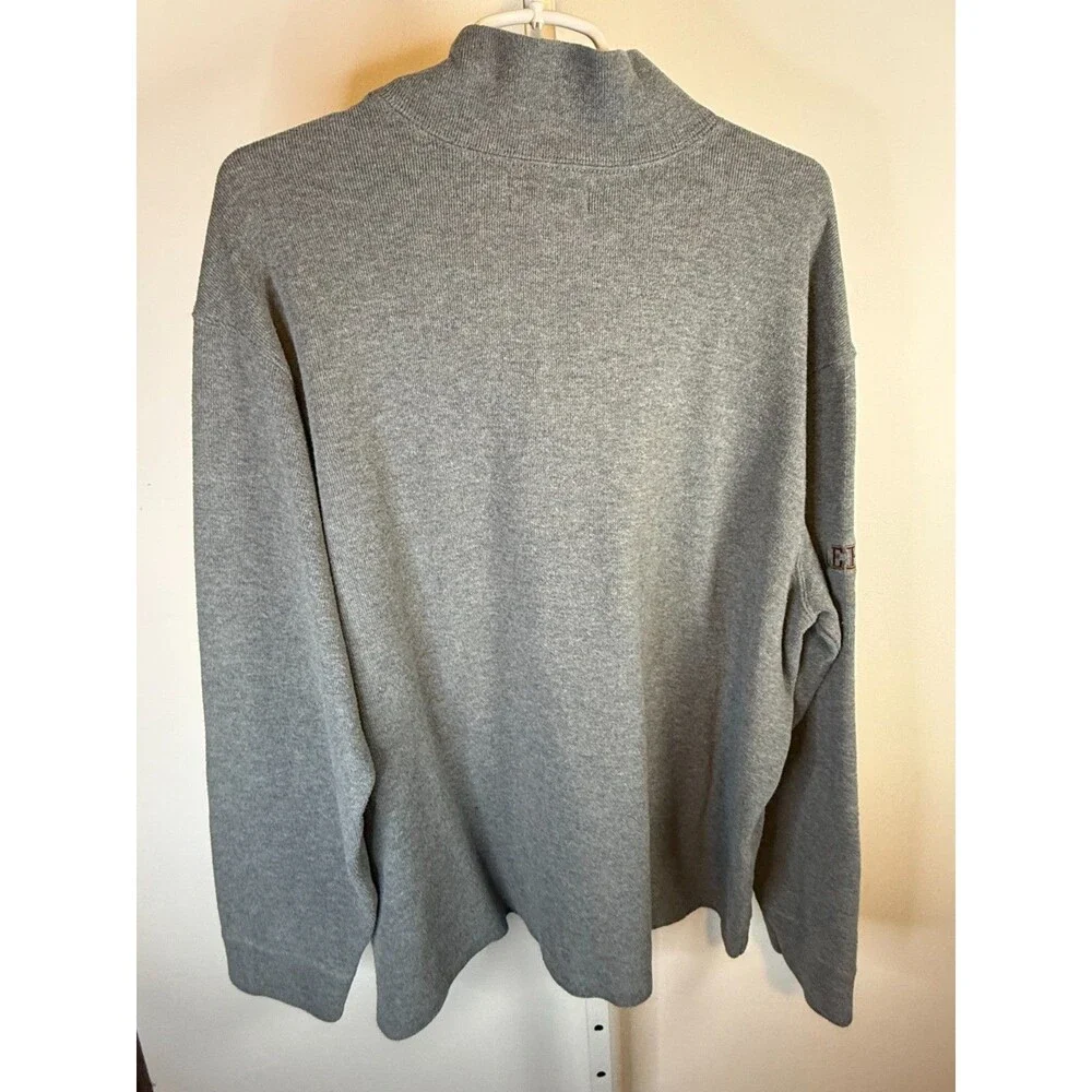 Polo Ralph Lauren 1/4 Zip Sweater Mens XXL Long Sleeve Pullover Gray Logo Pony**